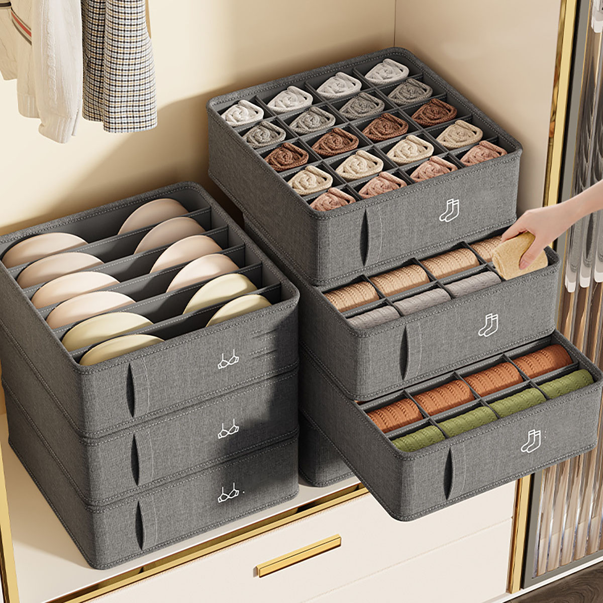 20/6/7/1 Grids Cation PP Sock  - Sock Organizer Tray ulasan dan harga