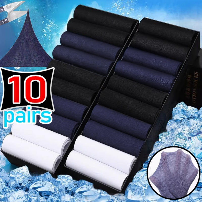 Men Ice Silk Thin Socks Boys S - Silk Sock Bamboo ulasan dan harga