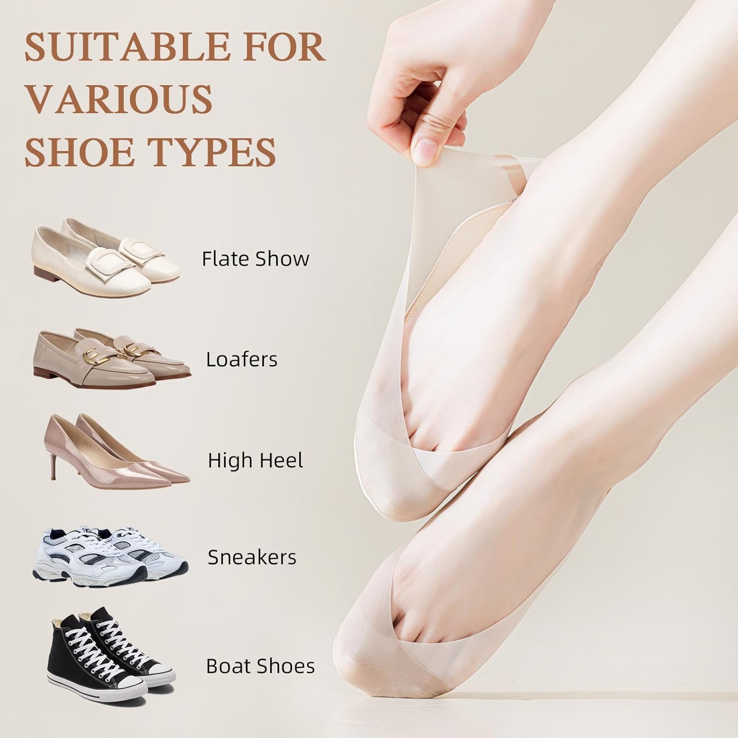 Caudblor 6 Pack Thin No Show S - Invisibility Sock Loafer ulasan dan harga