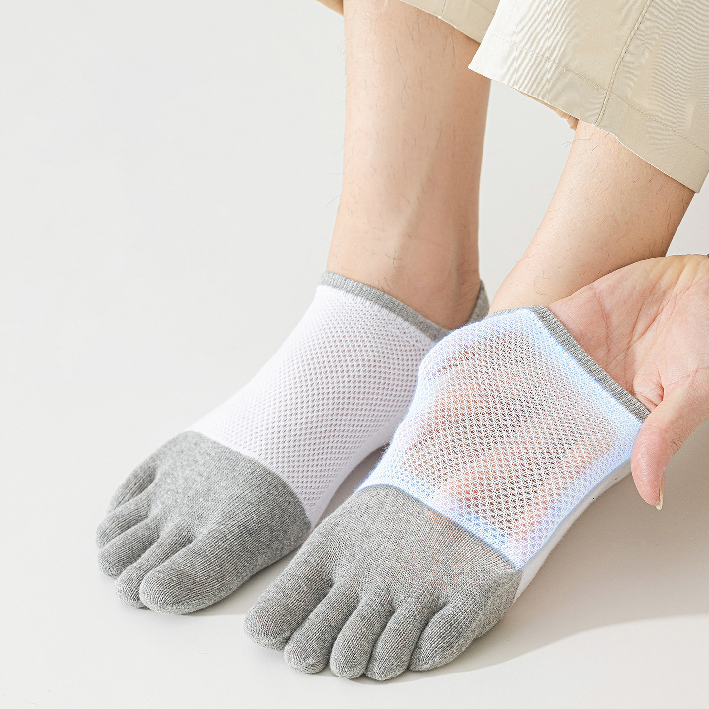 5 Pairs Men's No Show Toe Sock - Toe Sock Split ulasan dan harga