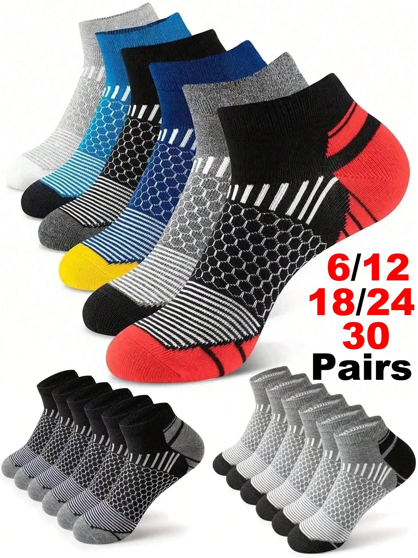 12Pairs Men's Ankle Athletic S - Ankle Sock Low Cut ulasan dan harga