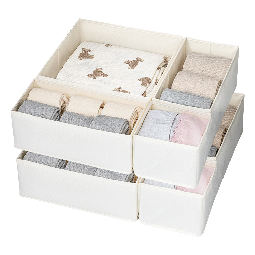 Foldable Cotton Linen Storage  - Sock Organizer Tray ulasan dan harga