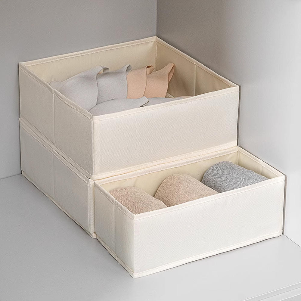 Foldable Cotton Linen Storage  - Sock Organizer Tray ulasan dan harga