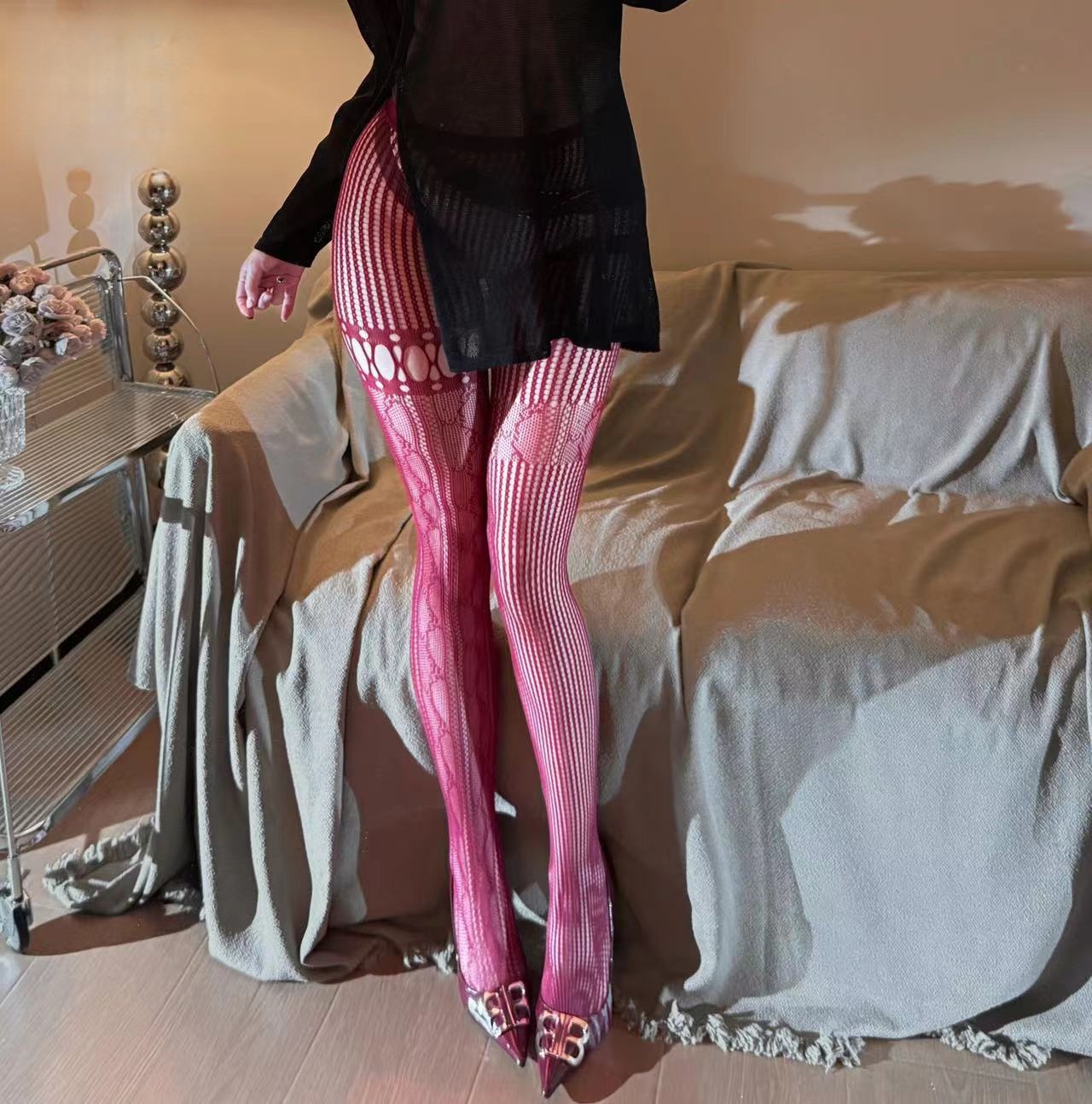 See-through Vintage AB-style L - Fishnet Stocking Women ulasan dan harga
