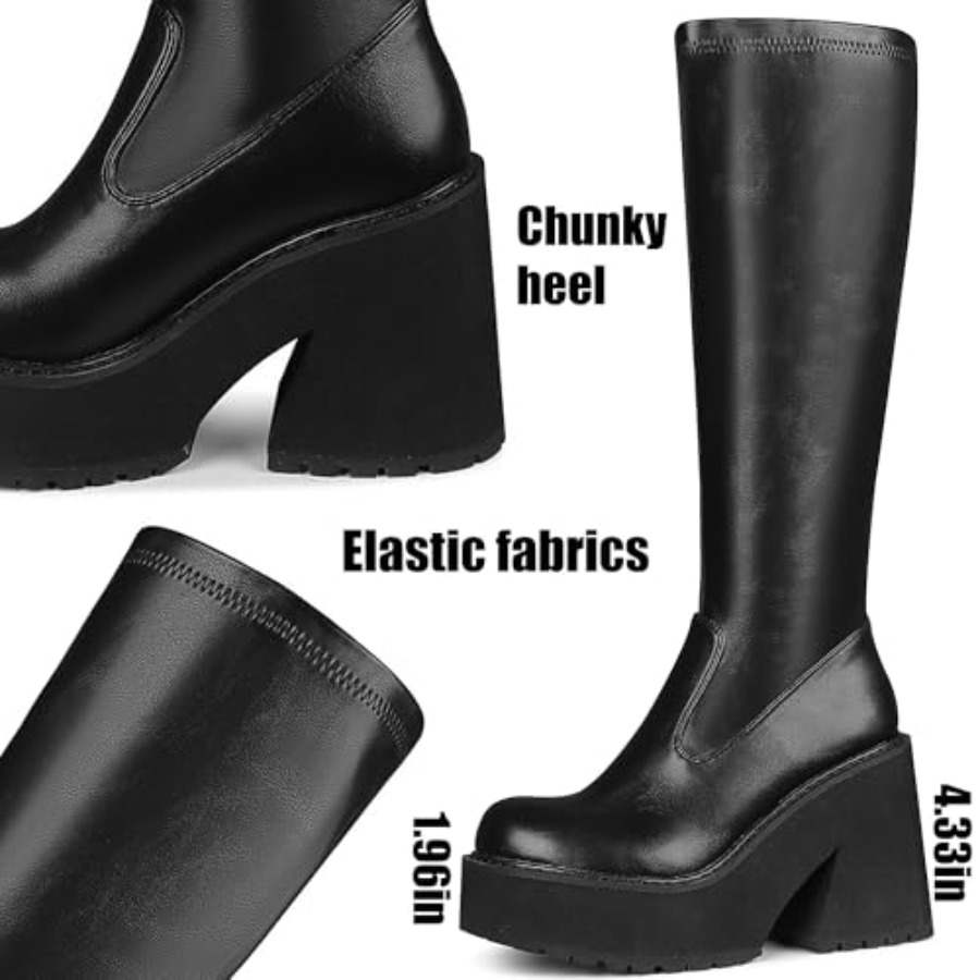 AMINUGAL Womens Elastic Knee H - Knee High Sock Women ulasan dan harga