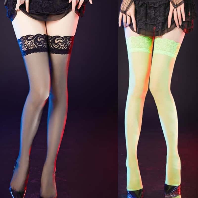 Thigh High Stripe Lace Stockin - Thigh High Sock Stay Up ulasan dan harga