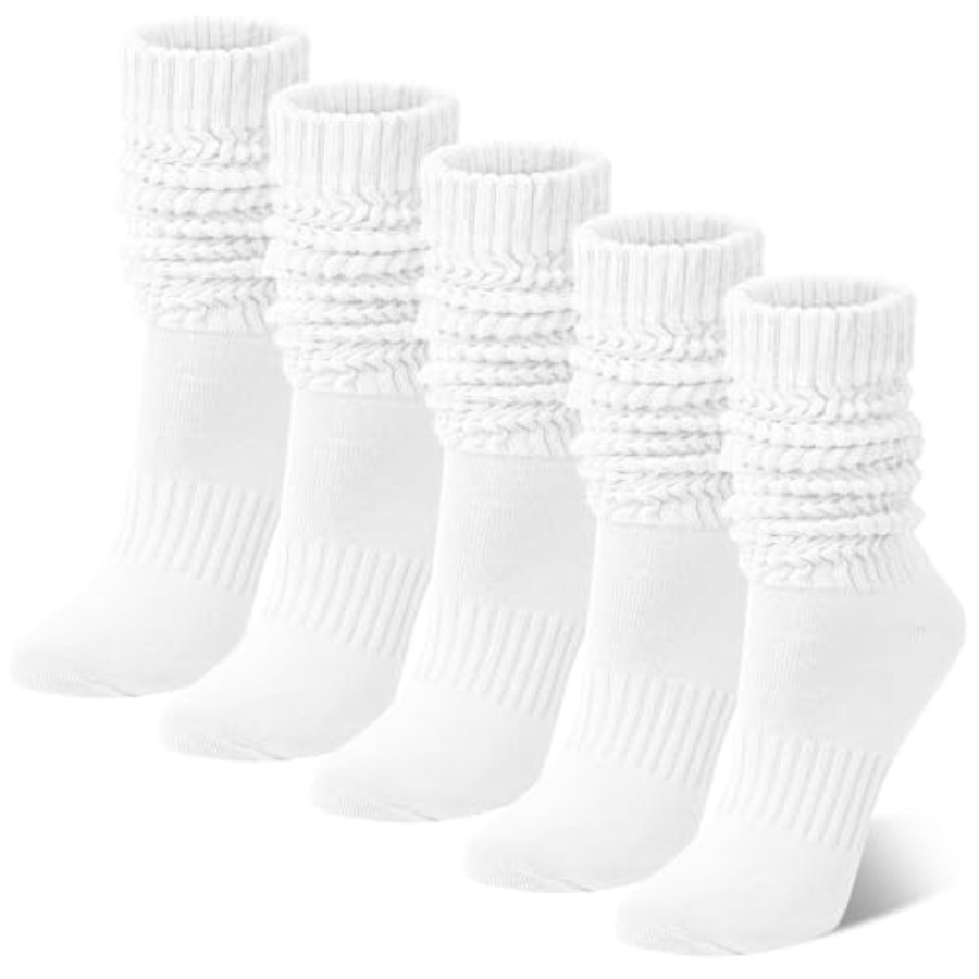 Chalier 5 Pairs Slouchy Socks  - Boot Sock Slouchy ulasan dan harga