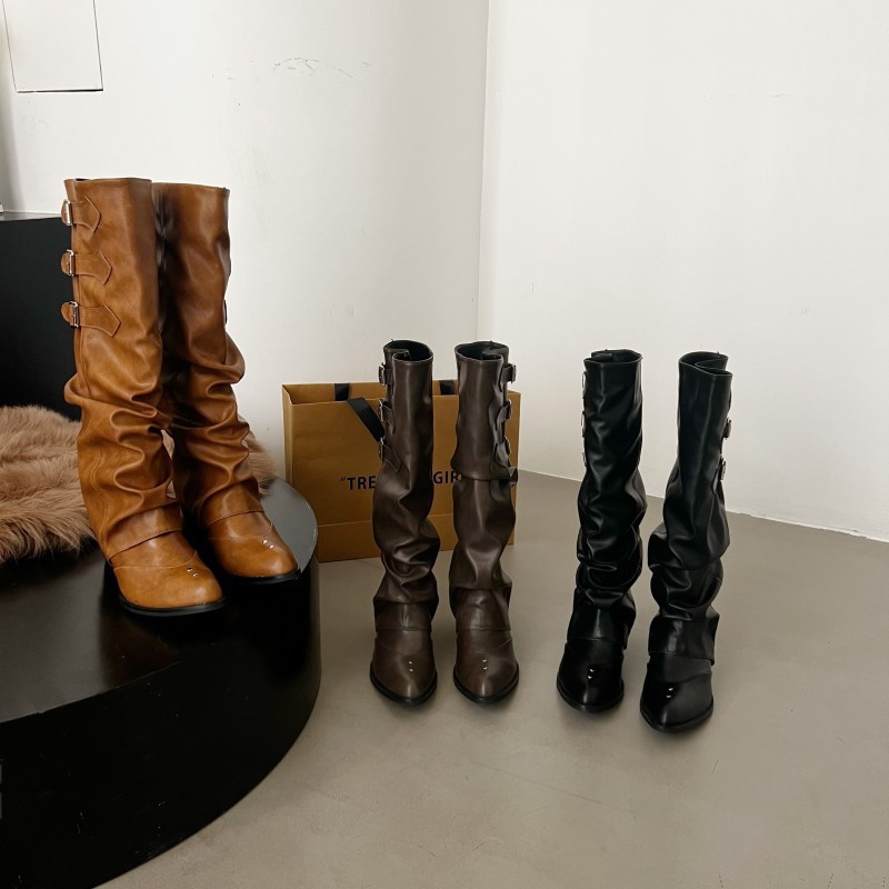 Folding pile pile long tube bo - Knee High Sock Women ulasan dan harga