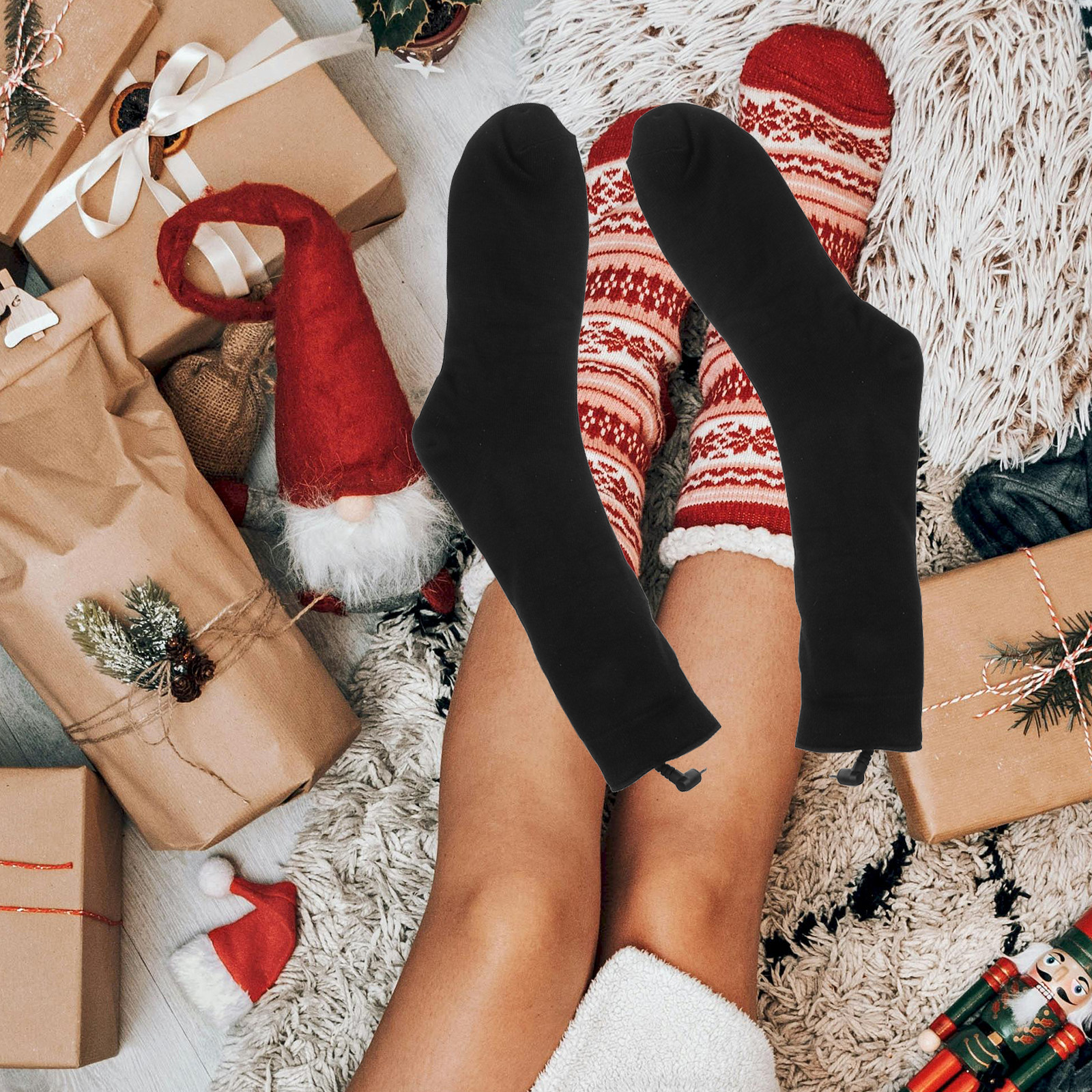 1Pair Battery Heated Socks Ele - Thermal Sock Winter ulasan dan harga