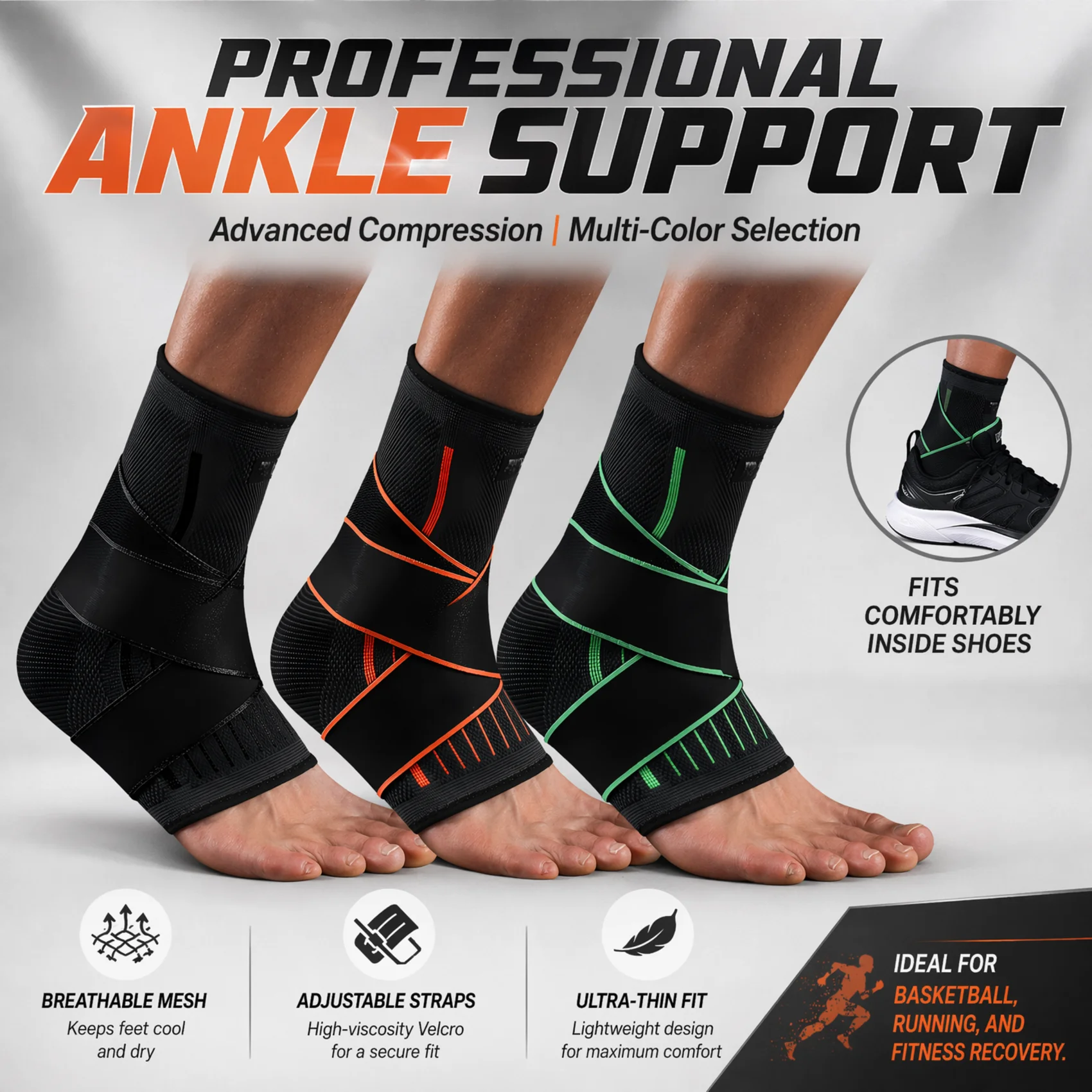 Breathable Compression Ankle B - Ankle Brace Sock ulasan dan harga