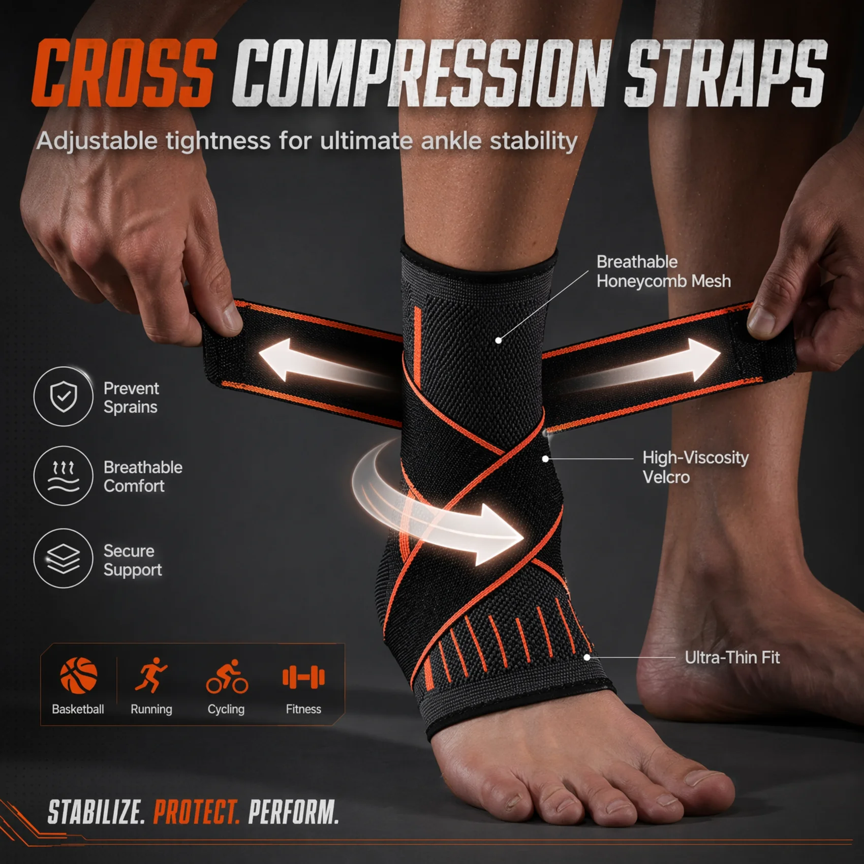 Breathable Compression Ankle B - Ankle Brace Sock ulasan dan harga