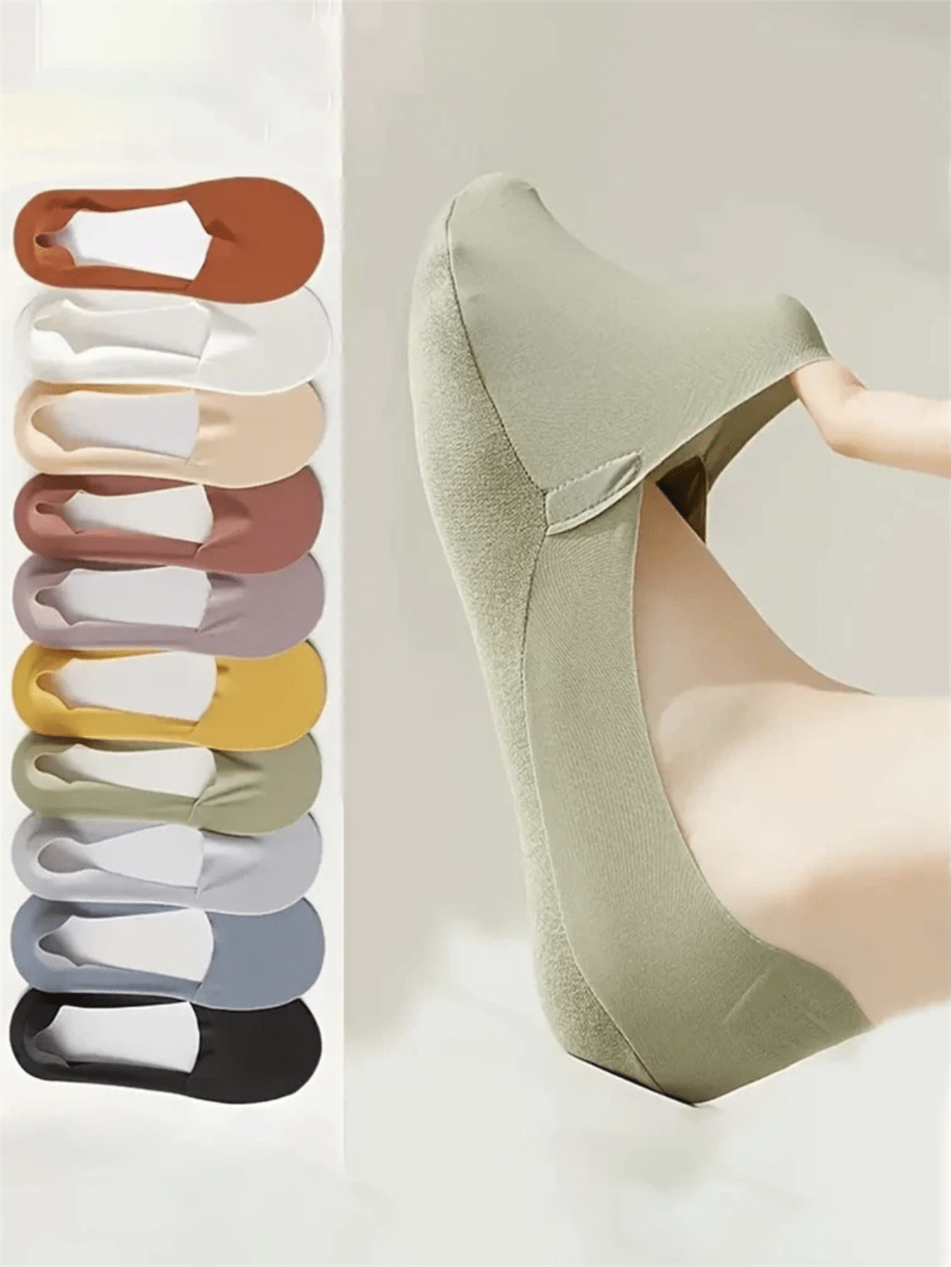 5 Pairs Women Thin Silky Invis - No Show Sock Women ulasan dan harga