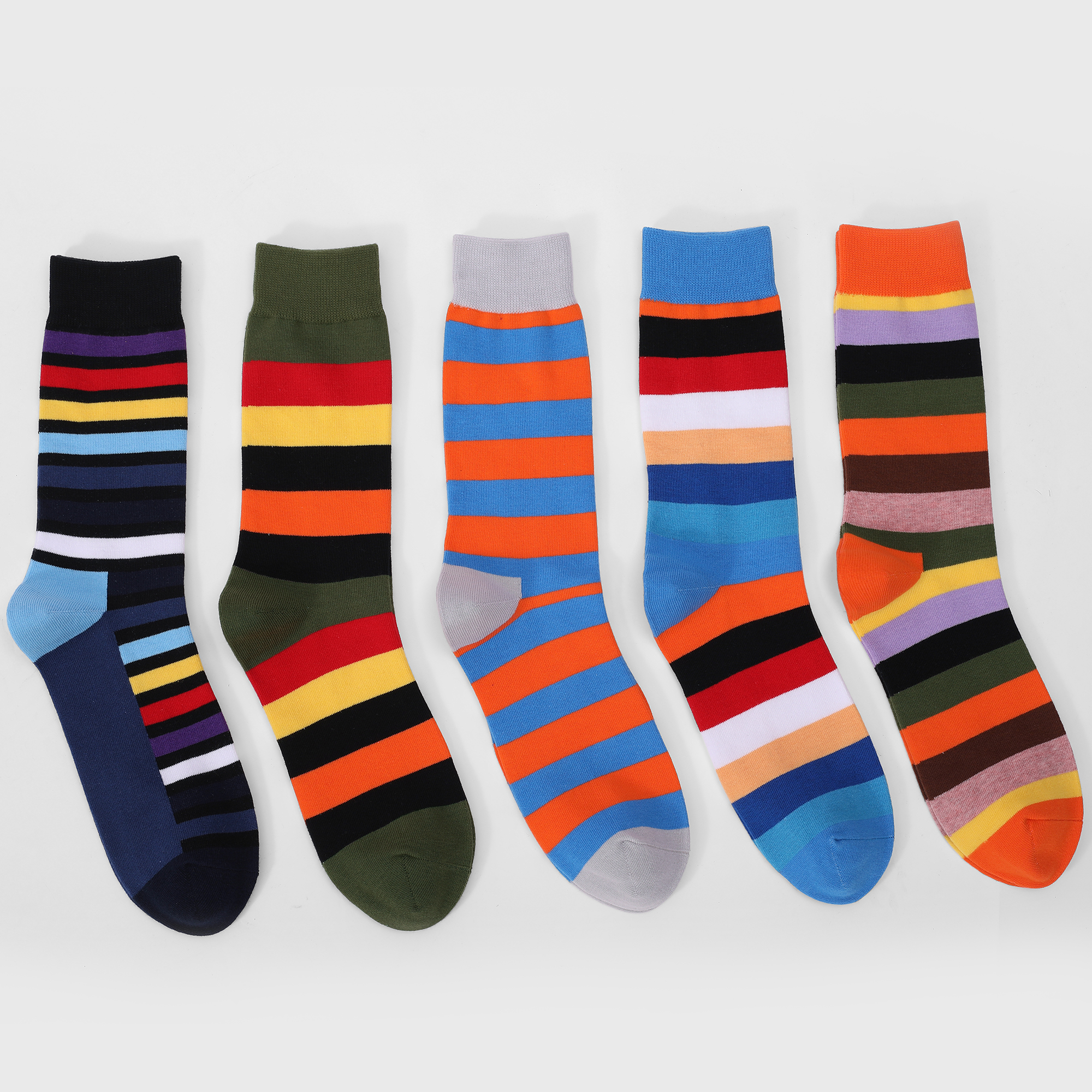 5Pairs Mens Fun Dress Socks, P - Cotton Crew Sock Pack ulasan dan harga