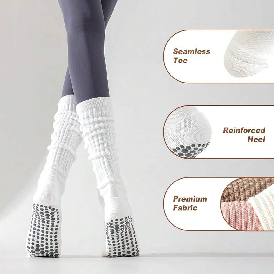 Long Scrunch Non Slip Yoga Soc - Grip Sock Yoga ulasan dan harga