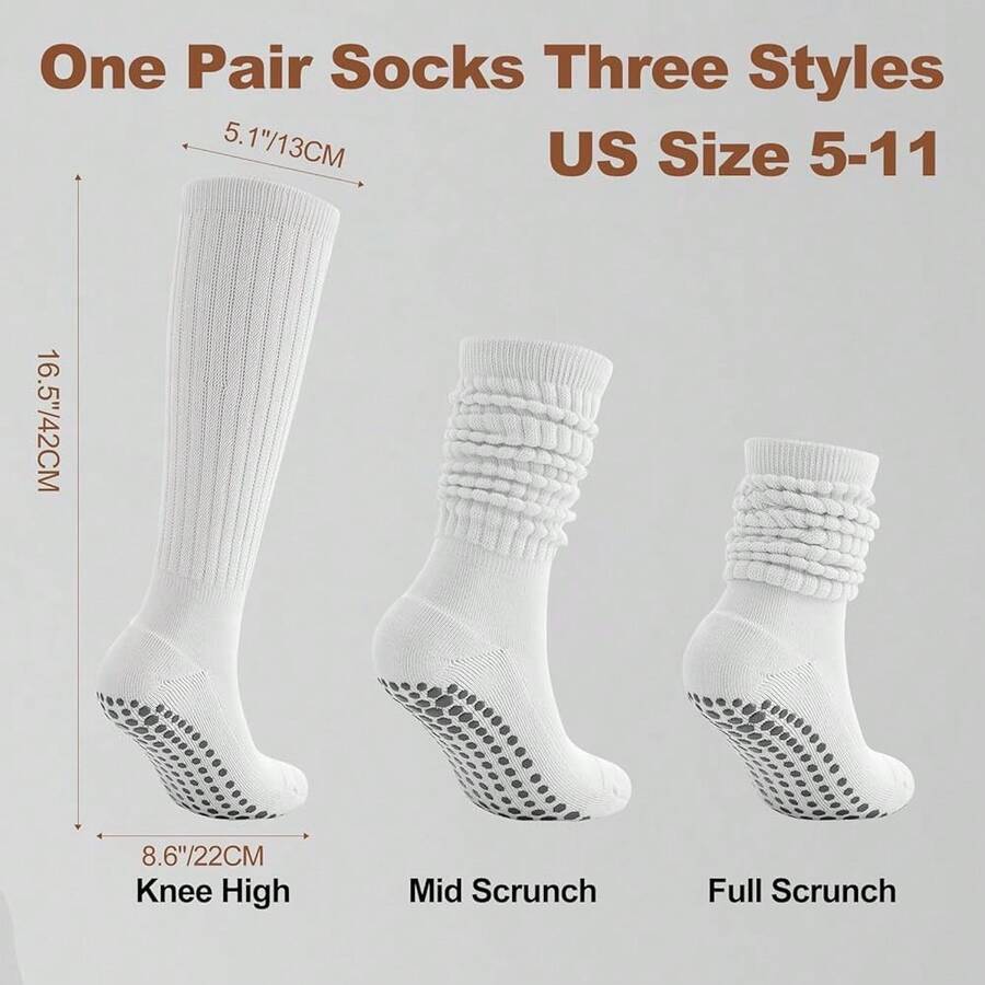Long Scrunch Non Slip Yoga Soc - Grip Sock Yoga ulasan dan harga