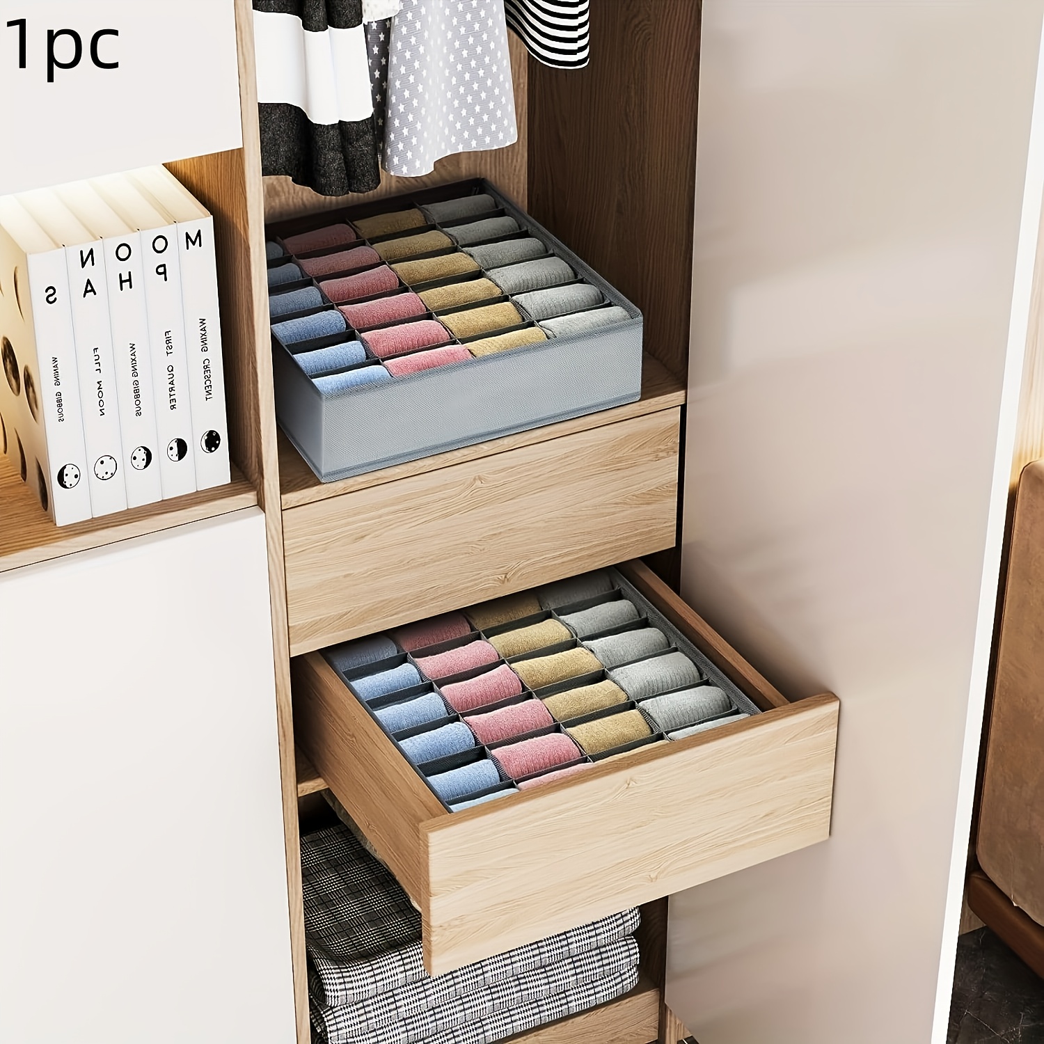 24-Compartment Fabric Drawer O - Sock Organizer Tray ulasan dan harga