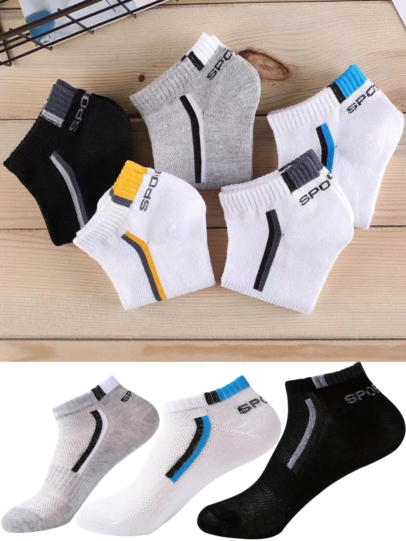 5/40 Pairs Mens Ankle Boat Soc - Ankle Sock Low Cut ulasan dan harga