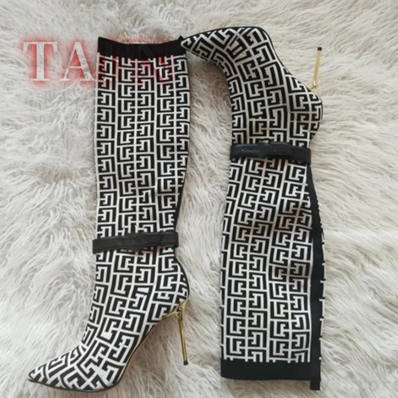 Women Stretch Sock Boots Fashi - Knee High Sock Women ulasan dan harga