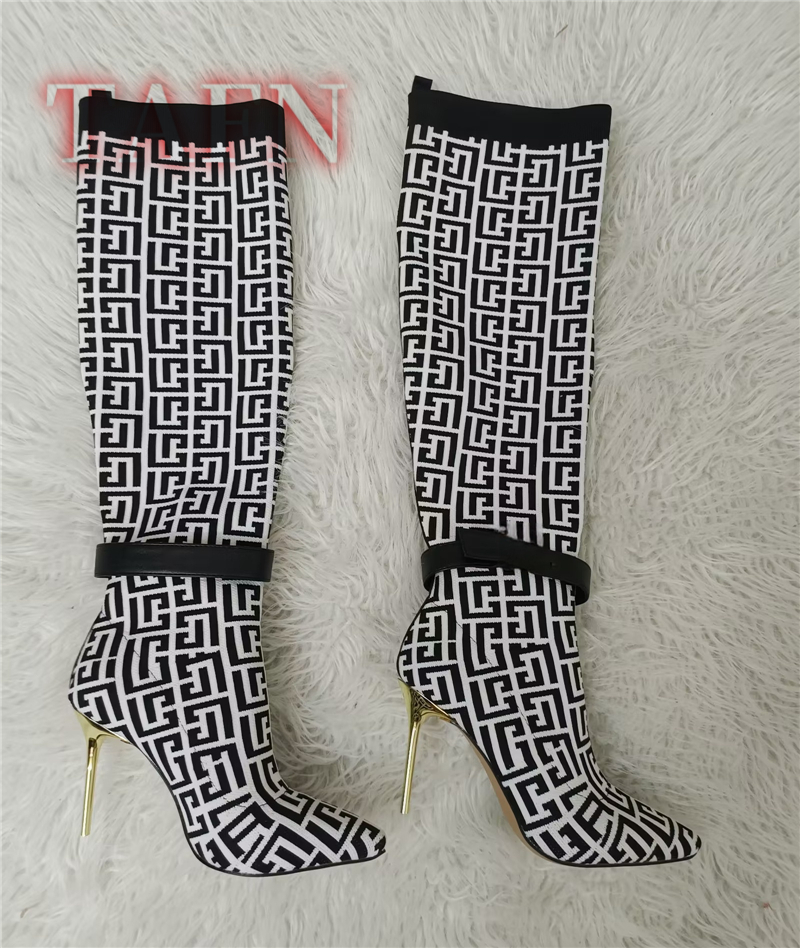 Women Stretch Sock Boots Fashi - Knee High Sock Women ulasan dan harga