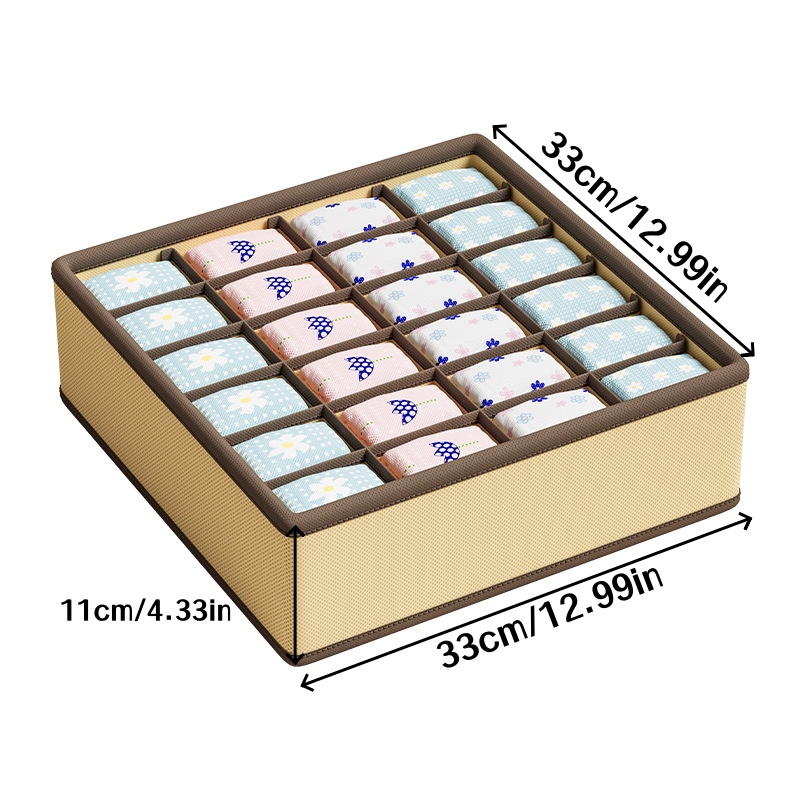 1pc 24grids Cabinet Underwear  - Sock Organizer Tray ulasan dan harga