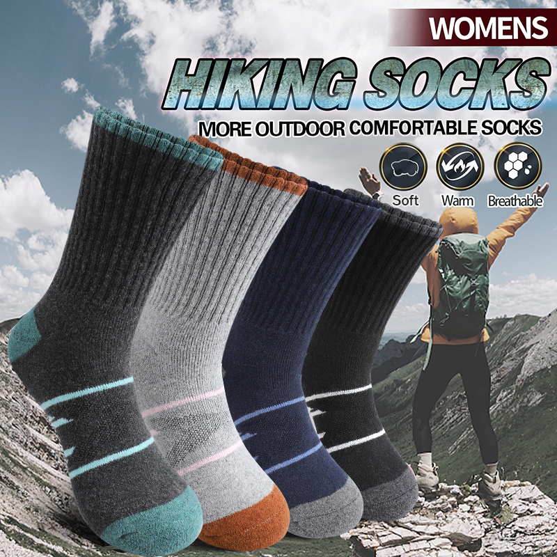 4Pairs Winter Women Mid Tube S - Wool Hiking Sock ulasan dan harga