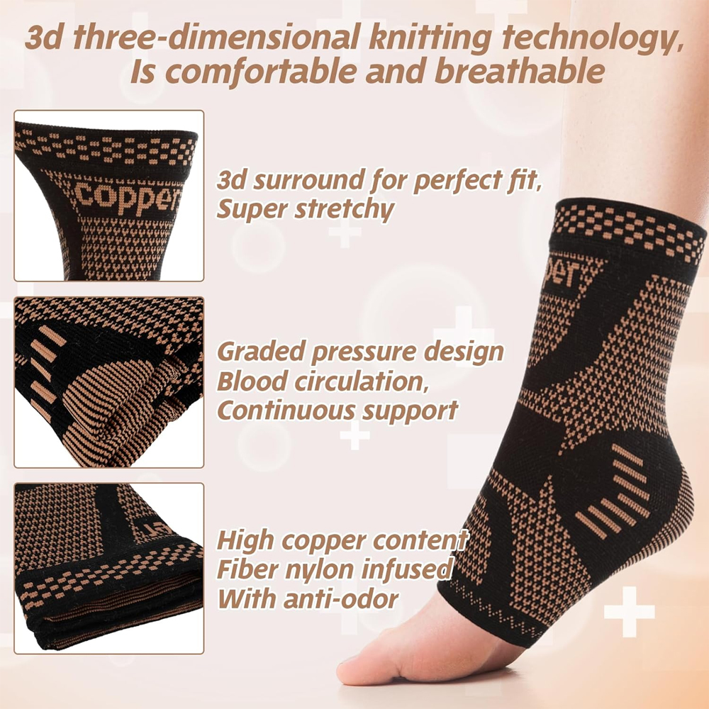 2PCS Copper Ankle Brace Suppor - Ankle Brace Sock ulasan dan harga