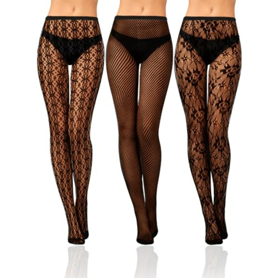 Bencailor 3 Pairs Women Rhines - Fishnet Stocking Women ulasan dan harga