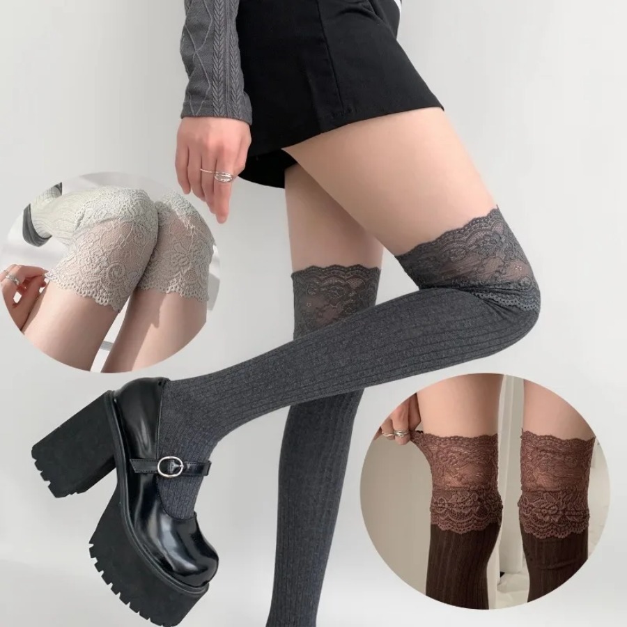Soft Cotton Thigh High Socks,  - Boot Sock Slouchy ulasan dan harga