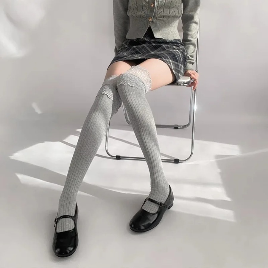 Soft Cotton Thigh High Socks,  - Boot Sock Slouchy ulasan dan harga