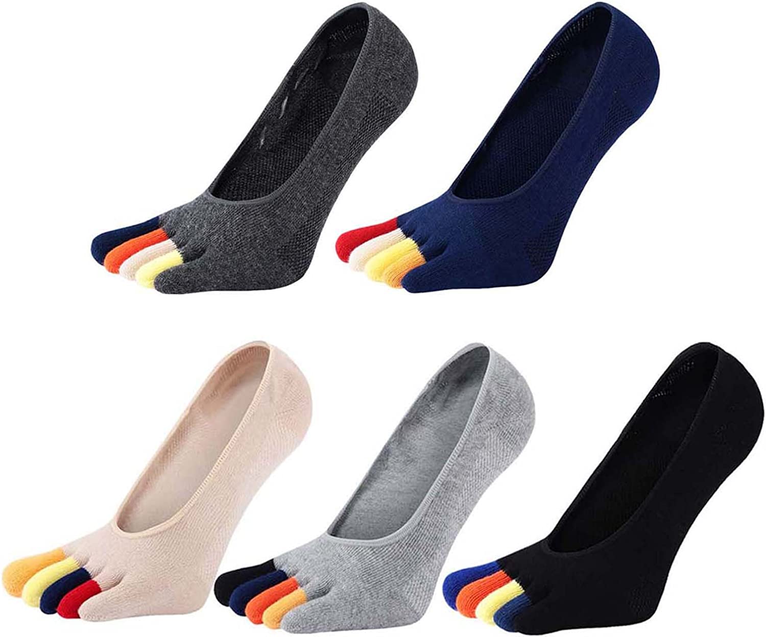 5 Pairs Colorful Loafer Socks  - Invisibility Sock Loafer ulasan dan harga