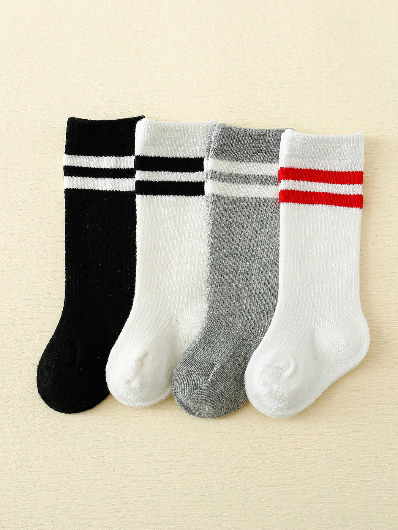 4-Pack Baby Toddler Striped Cr - Cotton Crew Sock Pack ulasan dan harga