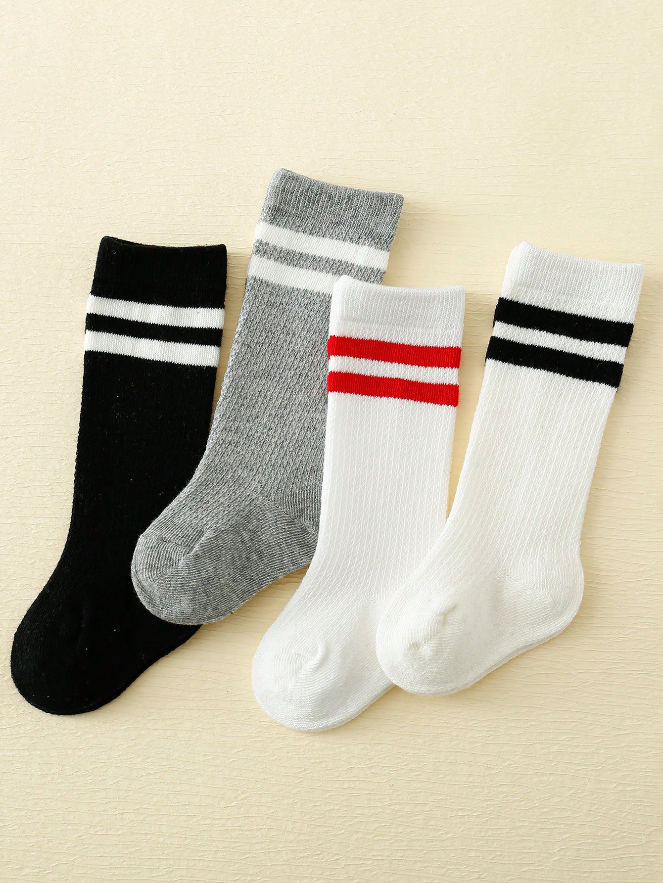 4-Pack Baby Toddler Striped Cr - Cotton Crew Sock Pack ulasan dan harga