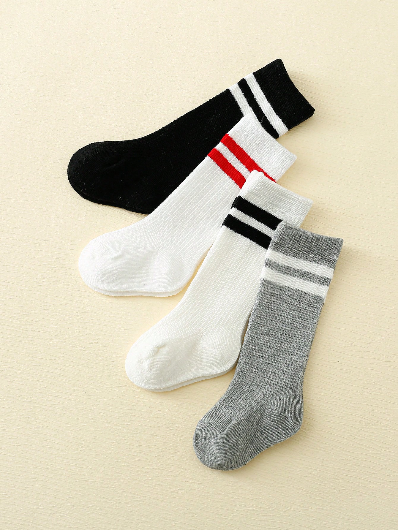 4-Pack Baby Toddler Striped Cr - Cotton Crew Sock Pack ulasan dan harga
