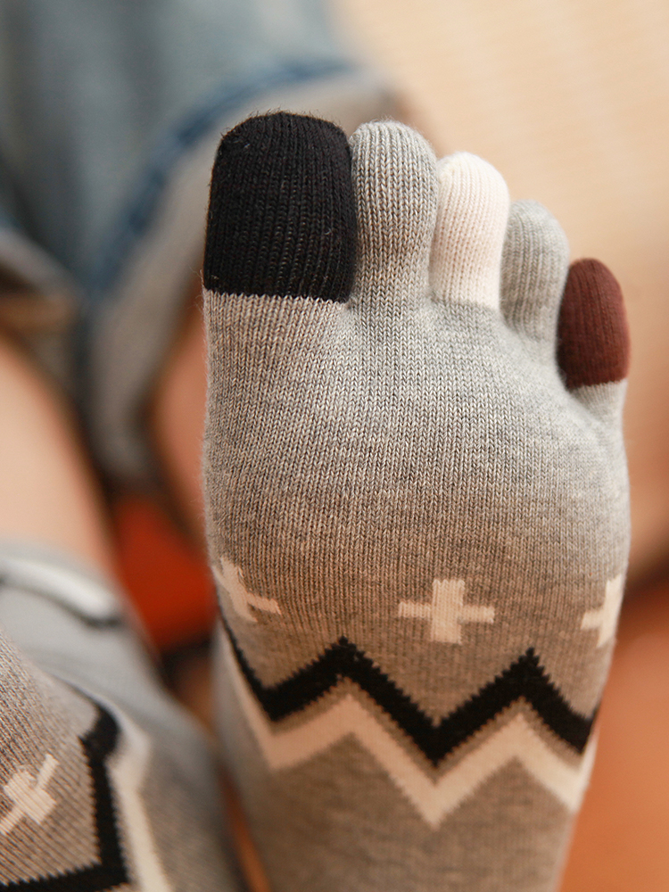 5 Pairs Four-season Pure Cotto - Toe Sock Split ulasan dan harga