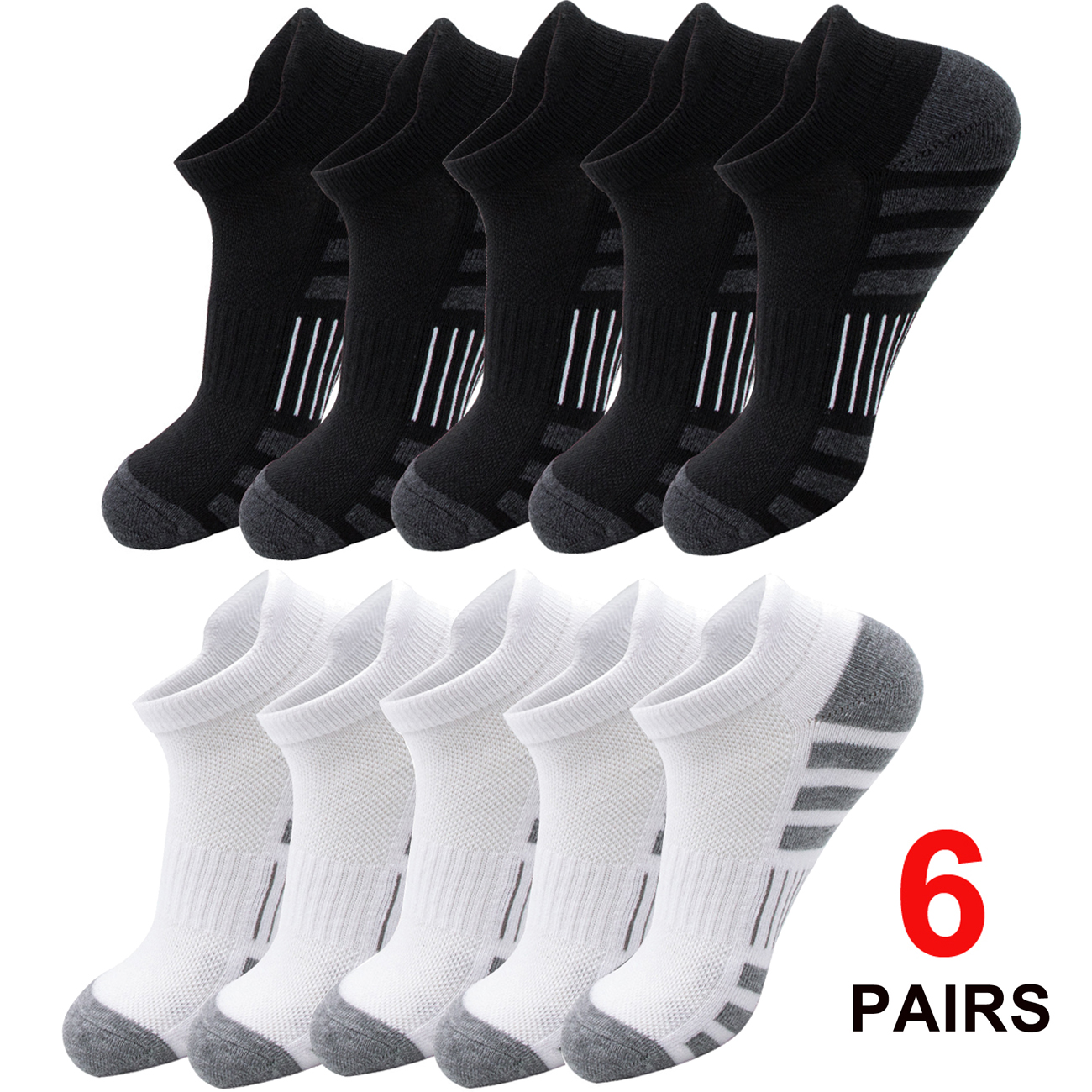 6/24 Pairs Cushioned Breathabl - Athletic Sock Cushion ulasan dan harga