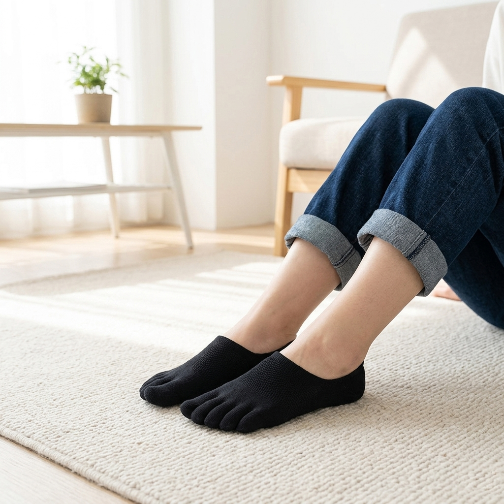 1/3/4 Pairs,Unisex Cotton Five - Toe Sock Split ulasan dan harga