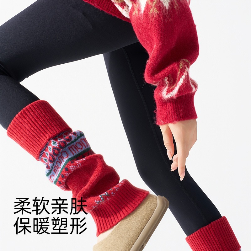 ​Fair Isle Knitted Leg Warmers - Boot Sock Slouchy ulasan dan harga