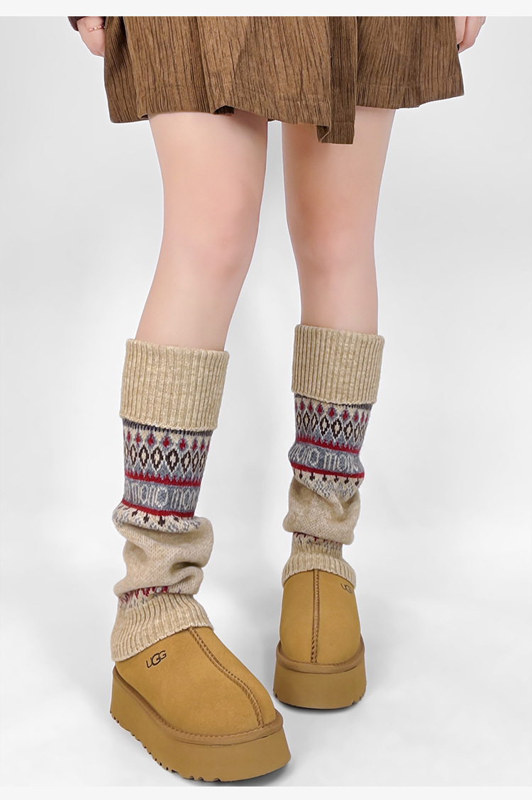New Women's Knitted Leg Warmer - Boot Sock Slouchy ulasan dan harga
