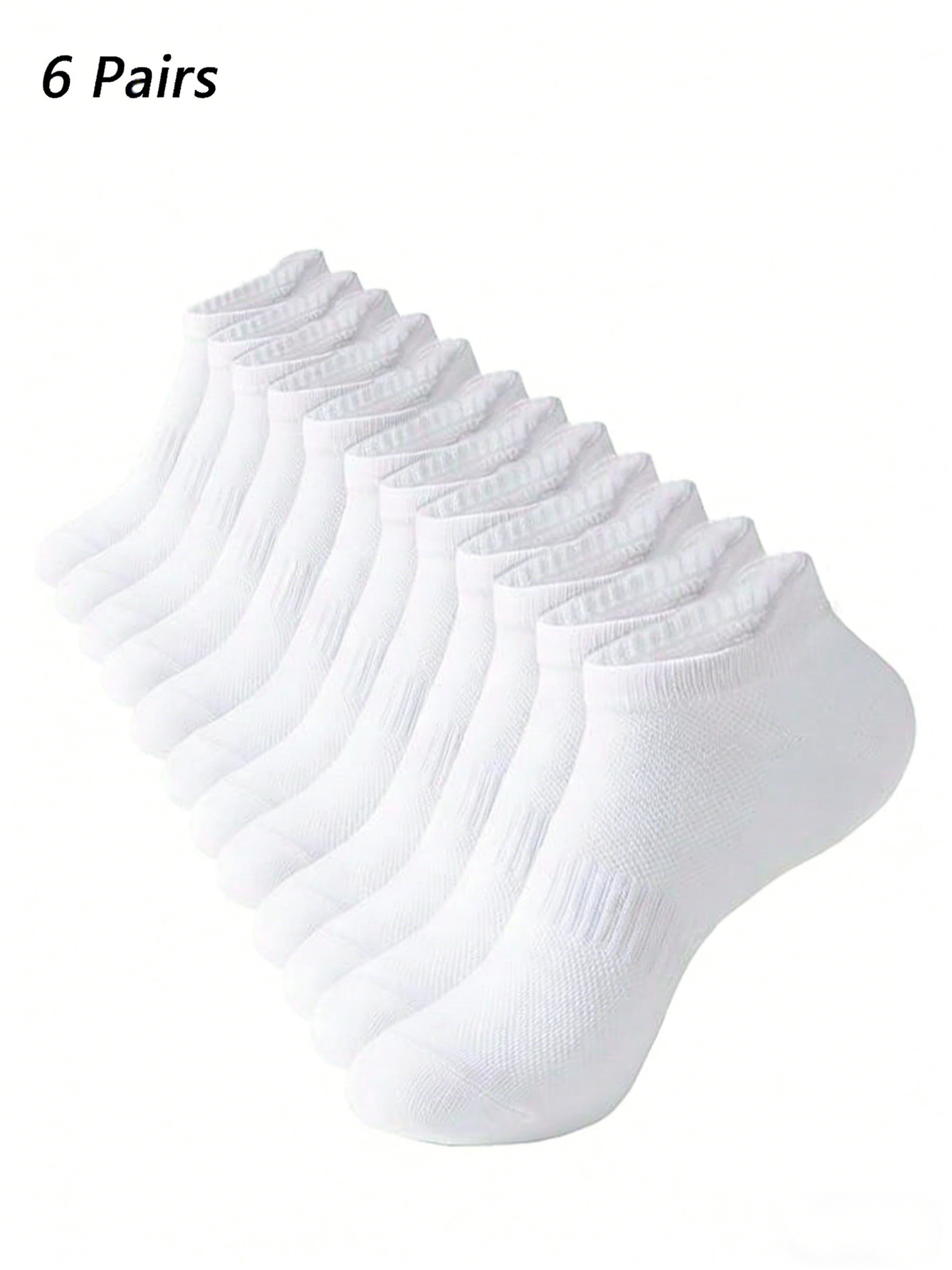 6 Pairs Women Men White Ankle  - No Show Sock Women ulasan dan harga