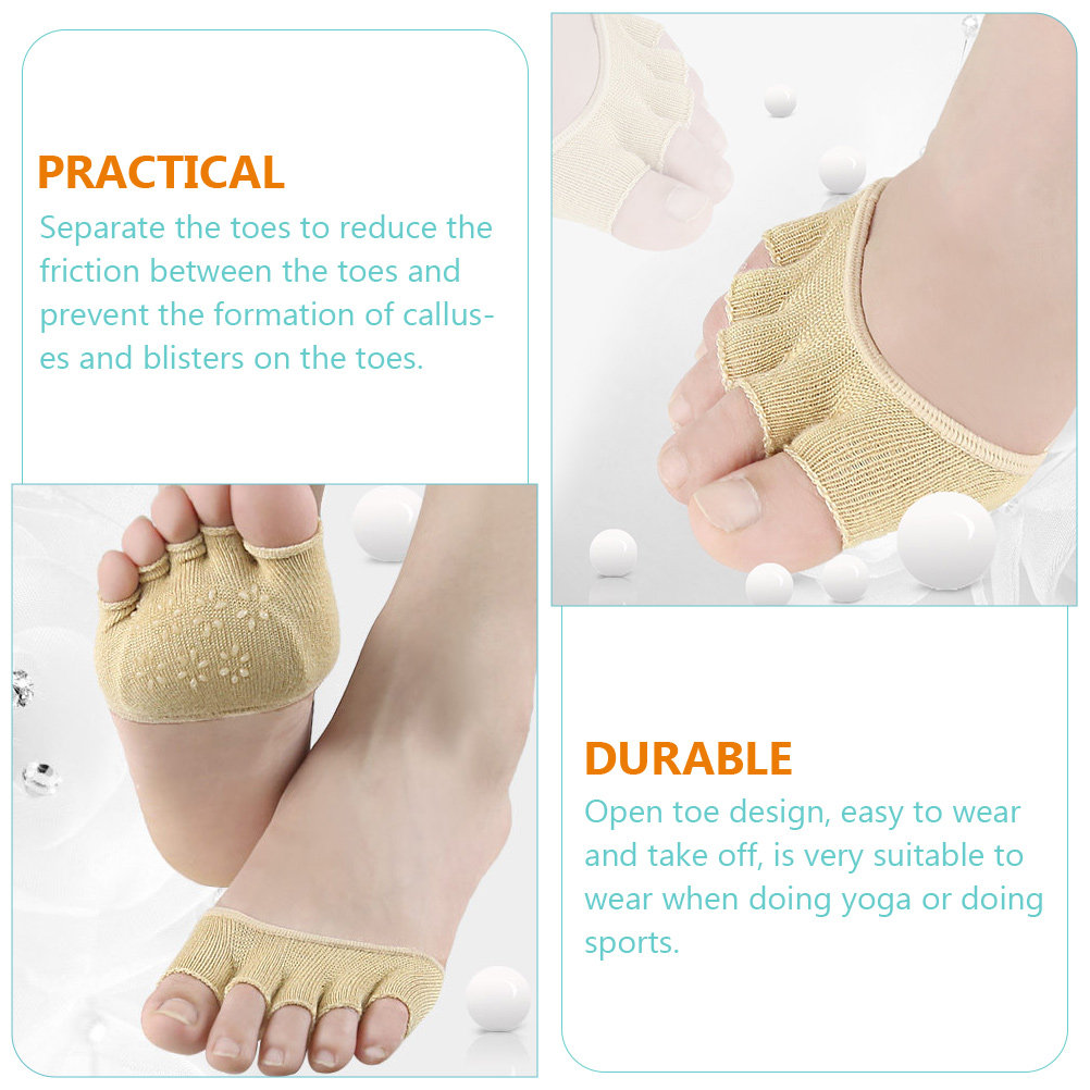 2Pairs Cotton Toeless Yoga Soc - Grip Sock Yoga ulasan dan harga