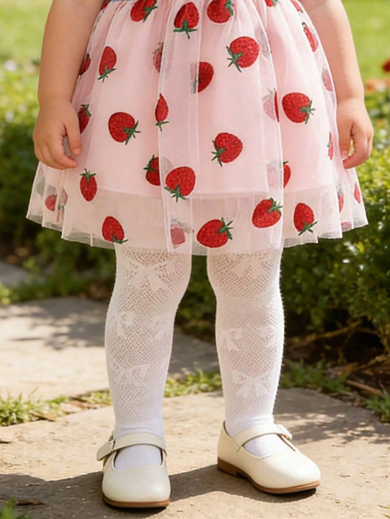 3/1 Pcs Girls White Bow Print  - Tights Pantyhose Sheer ulasan dan harga