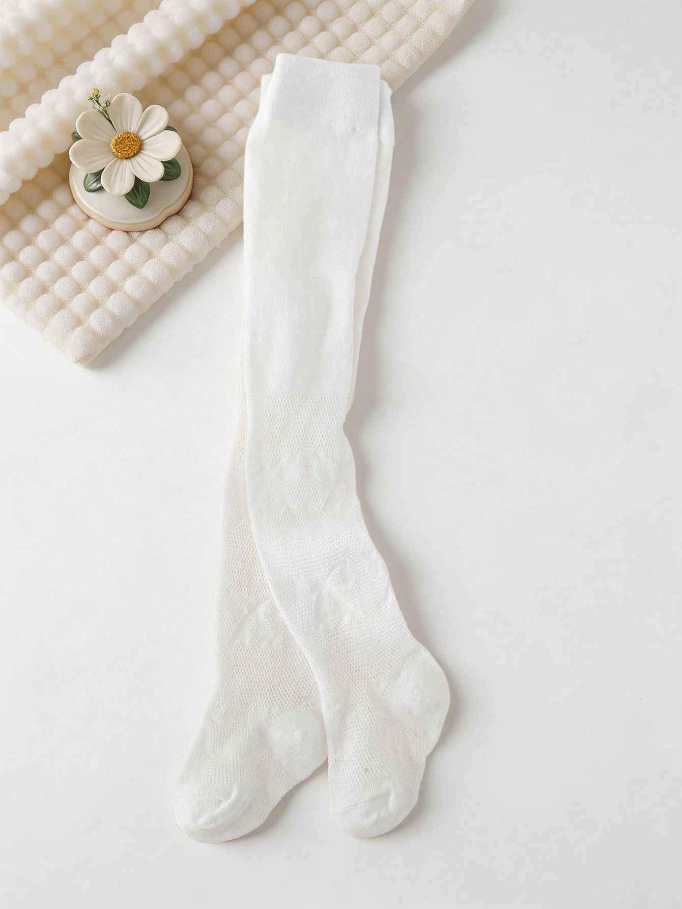 3/1 Pcs Girls White Bow Print  - Tights Pantyhose Sheer ulasan dan harga