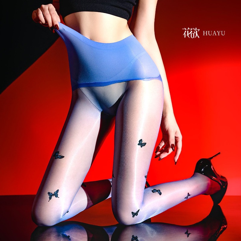 Unisex Butterfly Oil Glossy Pa - Tights Pantyhose Sheer ulasan dan harga