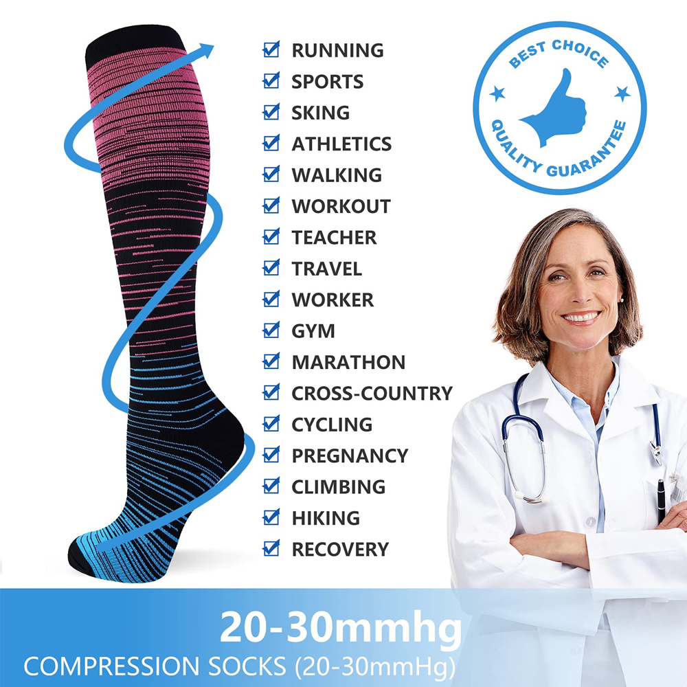 GOMOREON 6Pairs Compression So - Compression Sock Medical ulasan dan harga