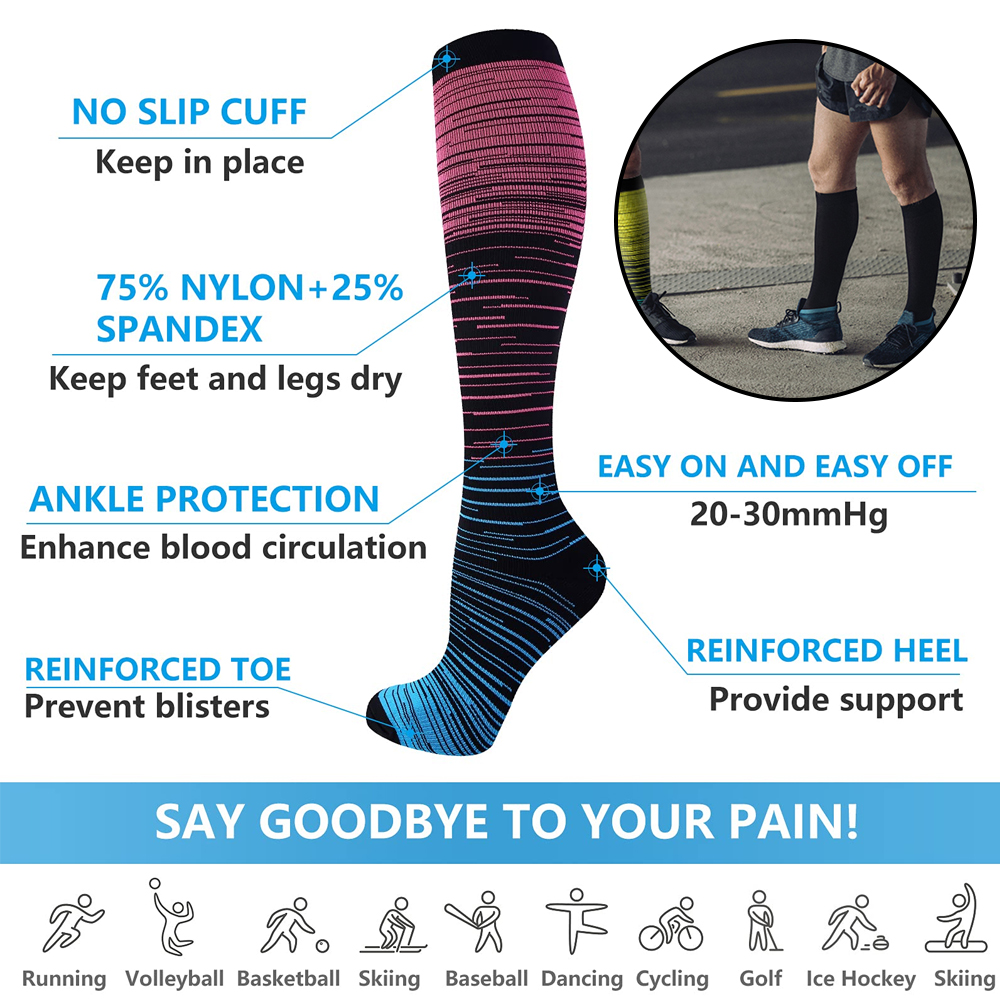 GOMOREON 6Pairs Compression So - Compression Sock Medical ulasan dan harga