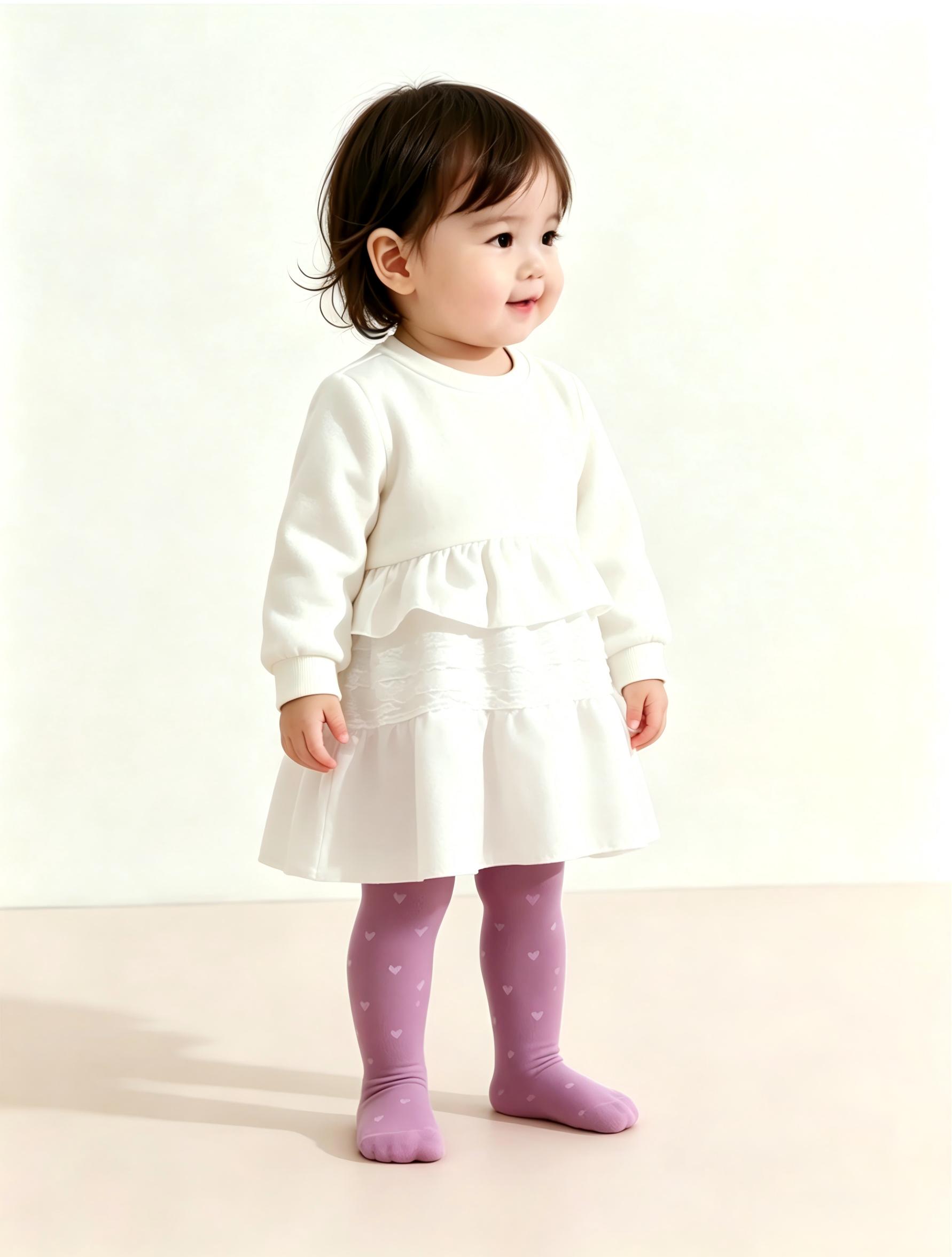 3PCS Toddler Girls Heart Print - Tights Pantyhose Sheer ulasan dan harga