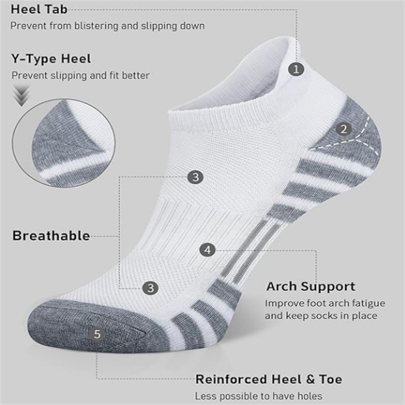 6/12 Pairs Cushioned Breathabl - Athletic Sock Cushion ulasan dan harga