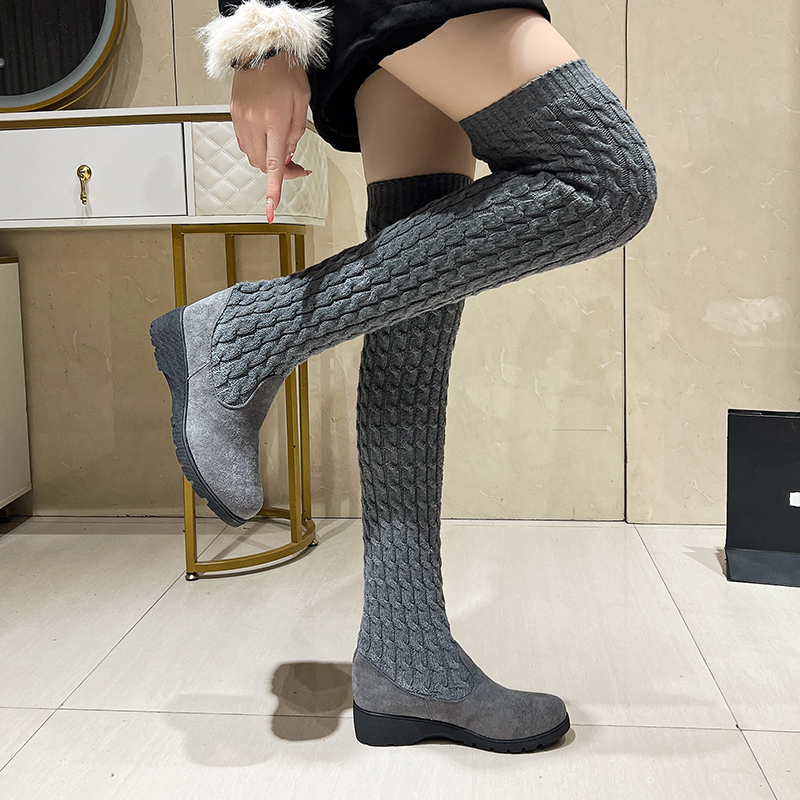New Women's High-heeled Over-t - Knee High Sock Women ulasan dan harga