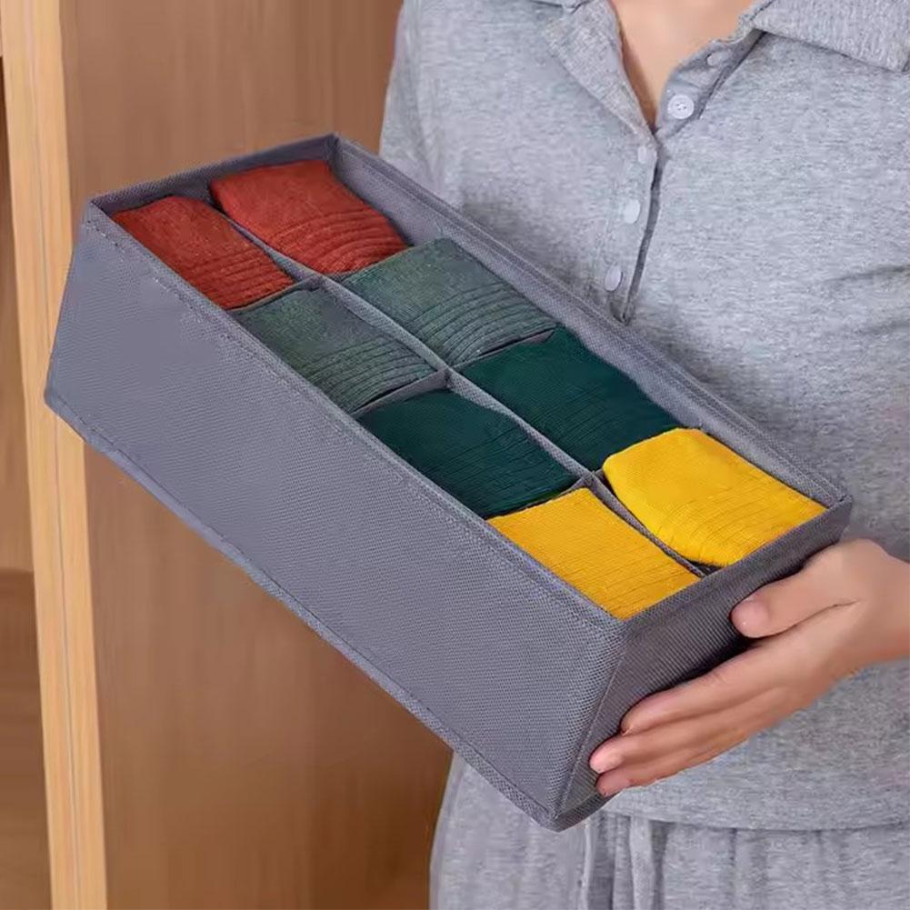 6/7/8/24 Grids Foldable Fabric - Sock Organizer Tray ulasan dan harga