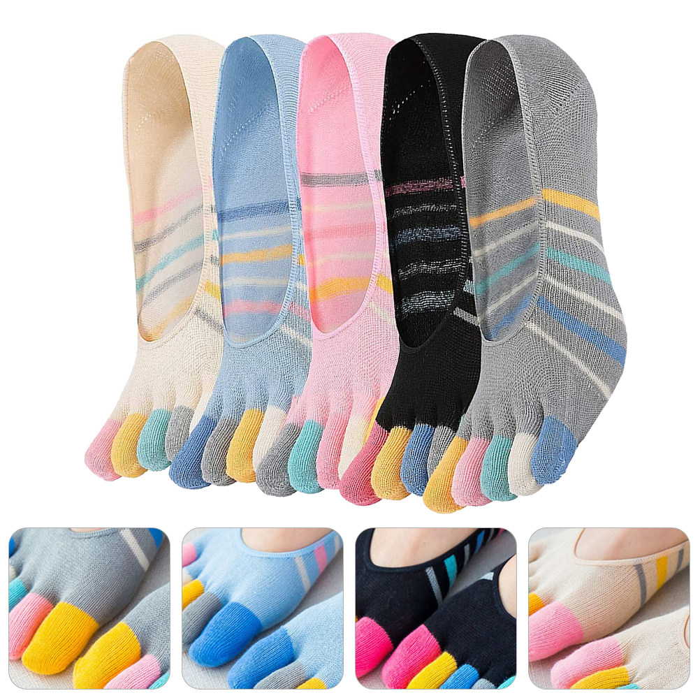 5Pairs Women Finger Toe Socks  - Invisibility Sock Loafer ulasan dan harga